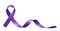 Purple Ribbon isolated on white Purple Day epilepsy awareness sign