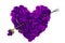 Purple Rose Petal Heart with arrow
