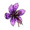 purple saffron sketch hand drawn vector