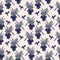 Purple seamless pattern with beautiful lavender bouquet