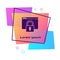 Purple Secure your site with HTTPS, SSL icon isolated on white background. Internet communication protocol. Color