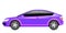 Purple sedan cartoon vector illustration