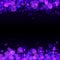 Purple shining bokeh frame abstract background