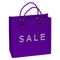 Purple shopping bag with word sale