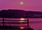 Purple Silhouetted fences in the Montana morning sunrise