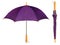 Purple simple umbrella isolated