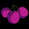 Purple simple vector plums, ripe sweet fruits illustration. Heal