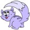 A purple skunk animal, doodle icon image