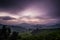 Purple Sky at misty Mount Brinchang, Malaysia