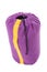 Purple sleeping Bag isolated on a white background