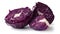 Purple sliced cabbage on transparent background