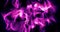 Purple smoke particles and waves glowing brilliant beautiful. Abstract background