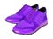 Purple sneakers