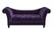 Purple sofa upholstery cover of velvet.