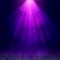 Purple spotlights. Scene. Disco. Light Effects. Vector