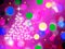 Purple Spots Background Means Dots And Sparkling Christmas Tree