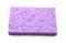 A purple square sponge