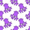 Purple squid seamless pattern textile print. repeat pattern background design