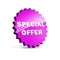 Purple star with Speccial Offer sign