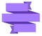 Purple sticker ribbon. Empty text flag banner