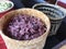 Purple Sticky Rice in Steamer Basket