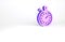 Purple Stopwatch icon isolated on white background. Time timer sign. Chronometer sign. Minimalism concept. 3d