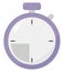 Purple stopwatch, illustration, vector