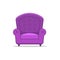 Purple stylish armchair illustration