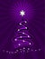 Purple stylized christmas tree