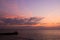 Purple sunrise over the Black sea.