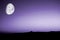 Purple sunset with moon