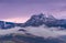 Purple sunset in Untzillaitz mountain
