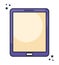 purple tablet illustration