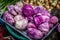 Purple taro in local market in Saigon