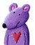 Purple teddy bear