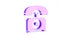 Purple Telephone icon isolated on white background. Landline phone. Minimalism concept. 3d illustration 3D render