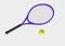 Purple tennis racket
