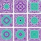 Purple and turquoise patterns