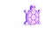 Purple Turtle icon isolated on white background. Minimalism concept. 3d illustration 3D render