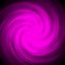 A purple twisted galaxy on a black background. Purple abstraction with circular motion