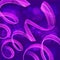 Purple twisted ribbons vector abstract background