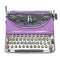 purple typewriter vintage art