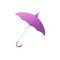 Purple umbrella for protection from rain isolated illustration