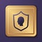 Purple User protection icon isolated on purple background. Secure user login, password protected, personal data