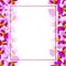 Purple Vanda Miss Joaquim Orchid Banner Card Border. Singapore National Flower. Vector Illustration