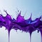 Purple vibrant dynamic fluid pour and splash