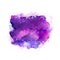 Purple, violet, lilac and blue watercolor stains. Bright color element for abstract artistic background.