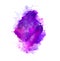 Purple, violet, lilac and blue watercolor stains. Bright color element for abstract artistic background.