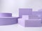 Purple violet podiums minimal product display set