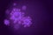 Purple virus symbol, on a dark purple background